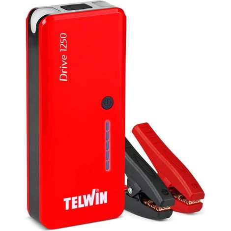 Telwin 829568 Avviatore Caricatore Emergenza Portatile Drive 1250 USB 12V 1250A