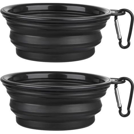 Ciotole pieghevoli per cibo e acqua per animali domestici, set da 2, ciotole pieghevoli per cani, per gatti e cani, ciotole portatili per cibo e acqua per (1/5)