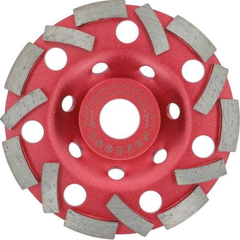 Disque abrasif diamanté 125 mm – Turbo-segmentation pour béton et maçonnerie – Vitesse d'enlèvement élevée – Compatible meuleuses 1000W (1/5)