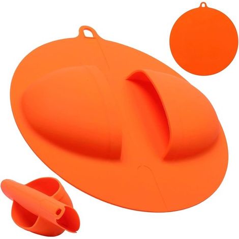 Juego de utensilios para barbacoa: guantes para barbacoa, guantes protectores antideslizantes para parrilla y horno al aire libre. (1/2)