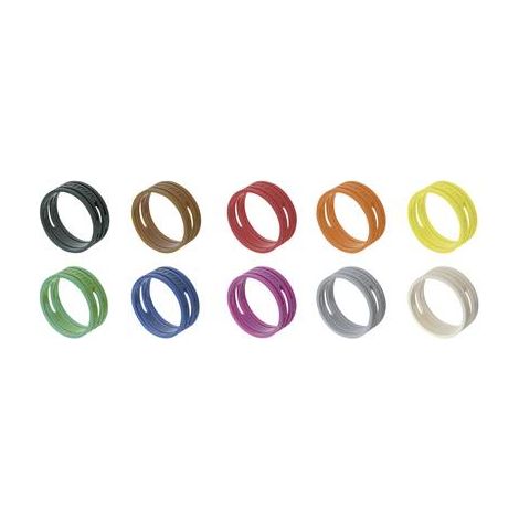 Anneau de codage Neutrik XXR-SET/MIX noir, marron, rouge, orange, jaune, vert, bleu, violet, gris, blanc 10 pc(s) D18869 (1/2)