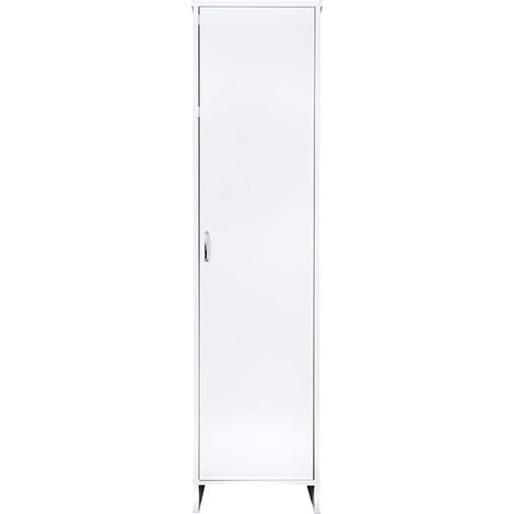 Mobile a Colonna Lavanderia da Esterno 46,5x49x182 cm in PVC Bianco (1/5)