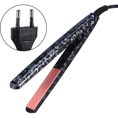 1PC Lisseur Électronique Portable pour Cheveux, Appareil de Lissage Capillaire (Noir, Prise EU) (1/5)
