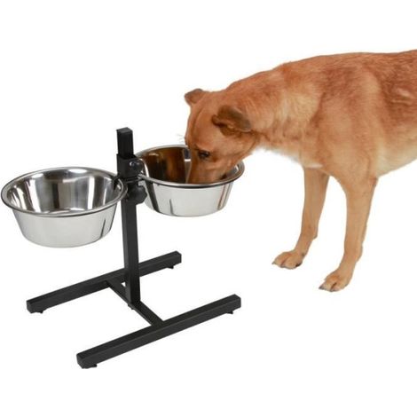 KERBL Bar alimentation avec écuelle pour chien - 2x1800ml