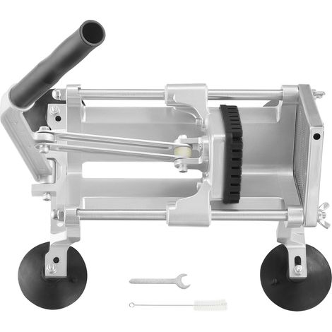 Trancheuse manuelle de légumes 9,5 mm, coupe-fruits en acier inoxydable et alliage d'aluminium, machine à découper les légumes avec pieds antidérapants, pour radis, oignons, pommes de terre, citrons (1/5)