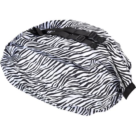 Sac cabas élégant et réutilisable en tissu Oxford, portable, pliable, grande capacité, imperméable, à rayures zébrées. (1/5)