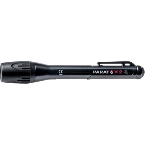Lampara de bolsillo X2 LED 143x19mm negro Parat