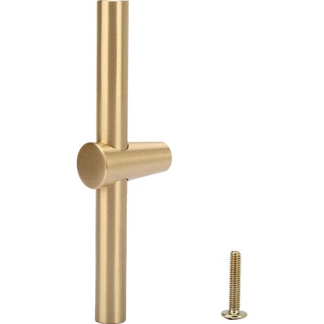 Poignée d'armoire en laiton brossé, placard de cuisine, barre en T, bouton de porte de garde-robe