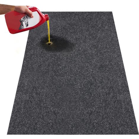 VEVOR Tapis de Sol de Garage 2286x5791,2x2,4 mm Tapis Protection Antiderapant Impermeable Eau Neige Pluie Boue Huile de Voitures avec Support TPE Anti-fuite, Facile a Nettoyer, Decouper, Divers Usages