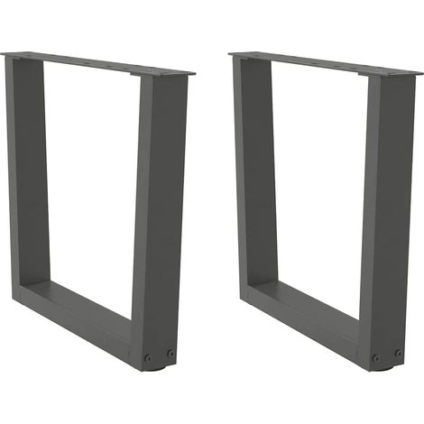 Couchtischbeine V-Form 2 Stück Anthrazit 50x(42-43,3) cm Stahl