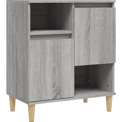 Credenza cassettiera mobile contenitore organizer cucina soggiorno salotto sonoma 60 x 35 x 70 cm legno ingegnerizzato grigio 020036412
