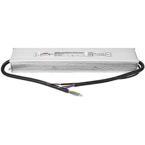 Alimentation LED étanche IP67 24V 200W 8.33A, transformateur dimmable entrée AC170-260V 50/60Hz, variateur pour rubans et spots, usage intérieur/extérieur. (1/3)