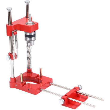 The best woodworking drill locator, Adjustable Punch Locator Drill Template Guide, Woodworking Drilling Locator Tool Kit - Locator tool, door drilling template (Red)-RAPANDA (1/4)