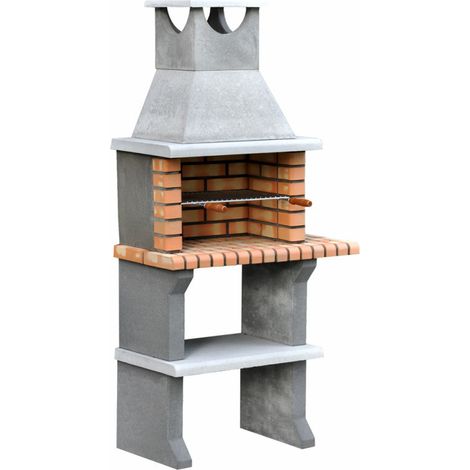 Barbecue encastrable Luna 95x47x190 cm avec grille de 54x30 cm Barbecue en béton et brique (1/5)