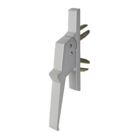 Crémone double fourche anodisée invisible 518D – Pour châssis aluminium – Entraxe 81mm – Cylindre de sécurité avec 2 clés – Argenta (1/2)