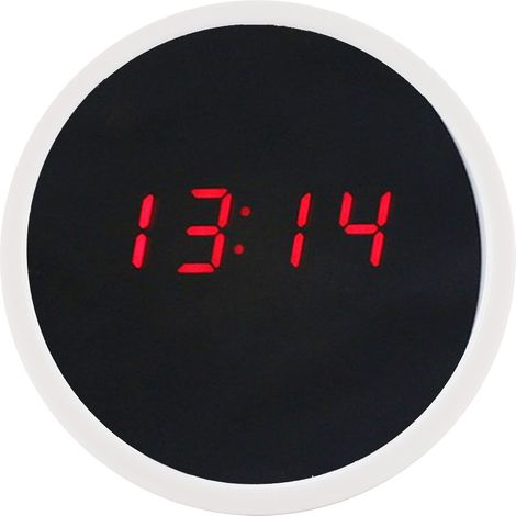 Reloj despertador digital, pantalla LED de 24 horas, fecha, función de alarma, para oficina o dormitorio. (1/5)