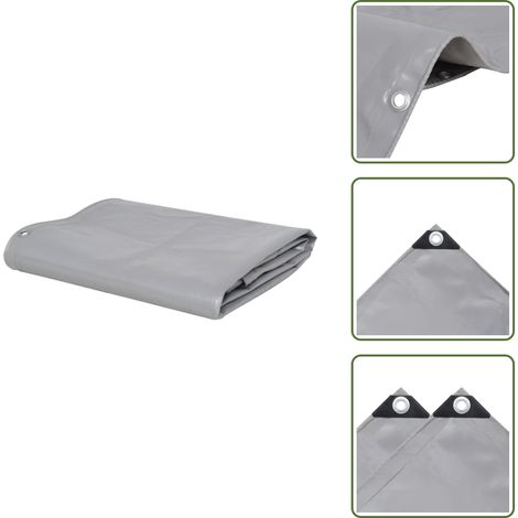 Telone per camion - vidaXL Telone 650 g/m² 4x4 m Grigio - Telone per bicicletta