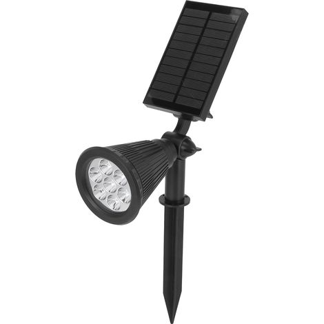 Lampadaire solaire LED 7 spots intelligent jardin extérieur projecteur pelouse paysage noir couleur multicolore (1/5)