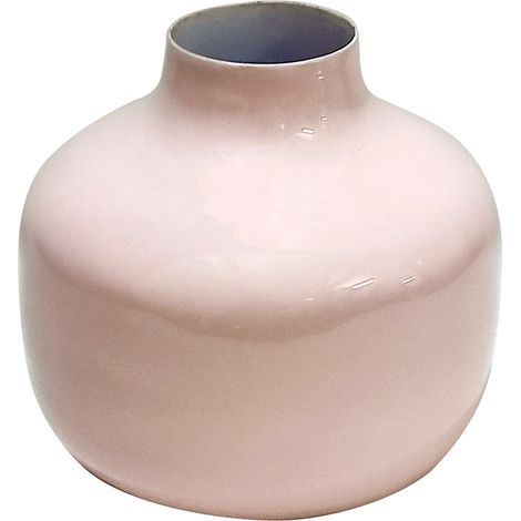 Signes Grimalt Jarrón Metal Jarrones und Portavelas  Rosa Vase - 12x14x14cm