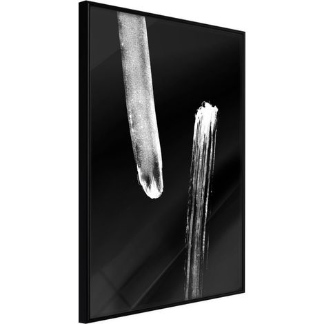 Affiche Murale Encadrée "Braking Distance Black" 21 x 30 cm Noir