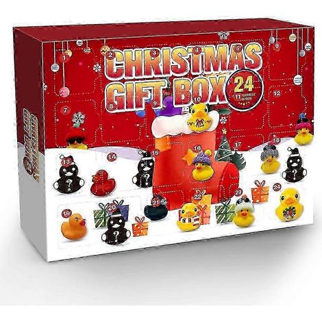 Cadeau de Noël- 2026 1-24 päivän joulun adventtikalenterit kumiankkalelut lähtölaskentakalenteri lasten joululahja 25-26s (1/5)