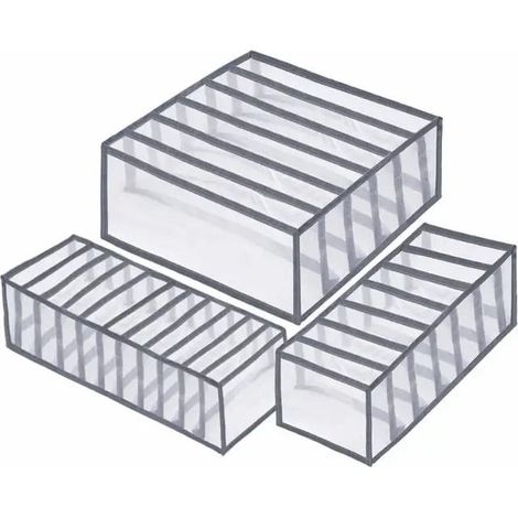 Organizadores de cajones, contenedor de ropa interior, juego de 3 (60020001) (1/4)