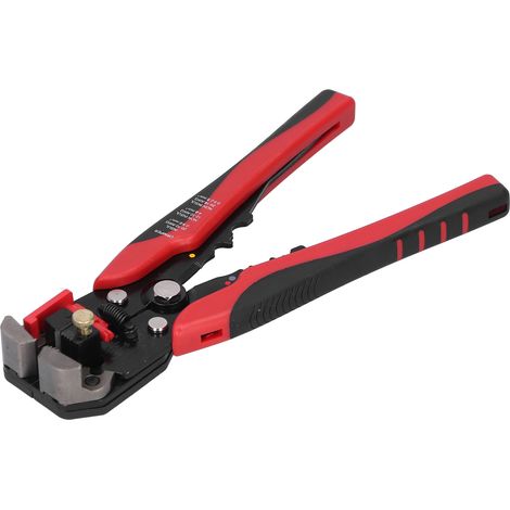 Pince universelle 3-en-1 à dénuder, sertir et couper, outil de câblage ergonomique, sertisseuse 0,2-6,0 mm², manche rouge (1/5)