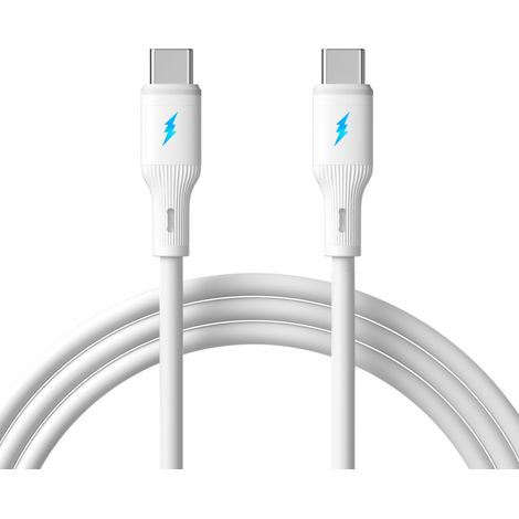 Câble USB-C vers USB-C 66W à Charge Rapide - Silicone, 100cm (1/3)