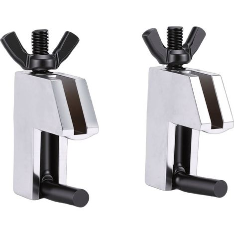 Car Brake Hose Clamps, Metal Pipe Clamps, 2-Pack, Zinc Alloy, Chrome Plated, Universal for SUVs, Motorcycles, and Trucks (1/5)