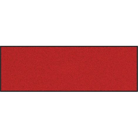 Zerbino d'ingresso moderno rettangolare 60 x 180 cm adatto per uso interno ed esterno base antiscivolo poliammide rosso 020057991