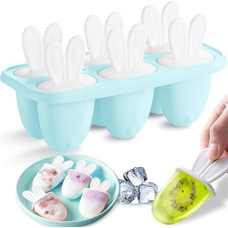 Moule à mini-glaces et à sucettes glacées Blue Eskimo pour sorbets et yaourts maison (1/5)