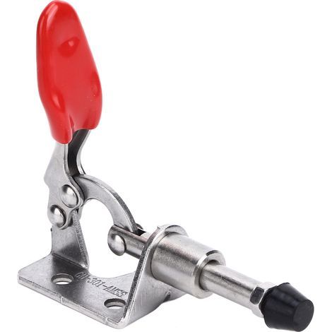 Pince à bascule à dégagement rapide en acier inoxydable, capacité de 99,2 lb, levier de traction antidérapant pour le soudage du bois (1/5)