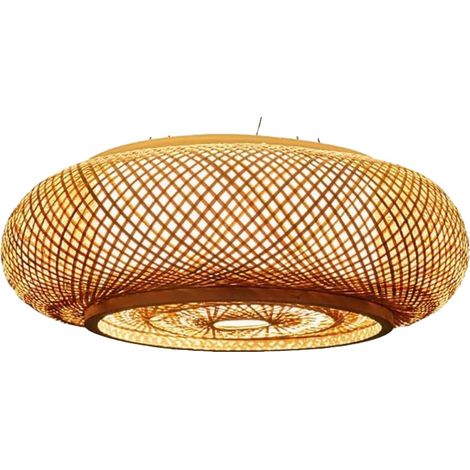 Suspension, Construction en Bambou, Style Moderne, DIA 50cm, Pas d'ampoule (1/2)