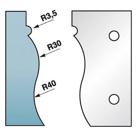 Jeu de 2 fers Profilés Ht. 90 x 5,5 mm - N° 322 Corniche - Résistance et Précision - Outil pour Menuiserie - Diamwood (1/2)