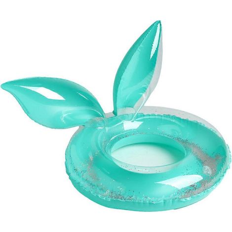 Bouée gonflable pour piscine remplie de confettis scintillants, bouée oreilles de lapin - Vert - Style 1 (1/5)