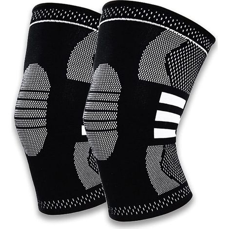 Genouillère de sport, attelle de genou, genouillère médicale de compression élastique antidérapante et respirante, utilisée pour le sport, la course à pied et pour soulager la douleur liée à une déchi (1/5)