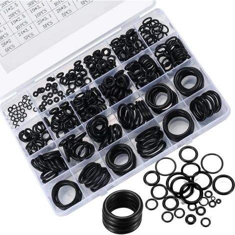 360 Pièces Joint Torique d'étanchéité en Caoutchouc, Kit d'assortiment Rondelles Entretoises pour Robinet, Véhicule Climatisation, Electroménagers, Roulement, Pompe - 24 tailles