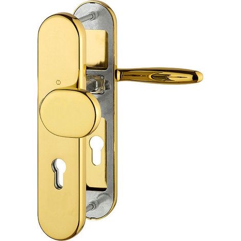 HOPPE® Schutz-Wechselgarnitur mit Langschild Verona M86G/3331/3310/151, 8/72, Messing, 3670464 (1/3)