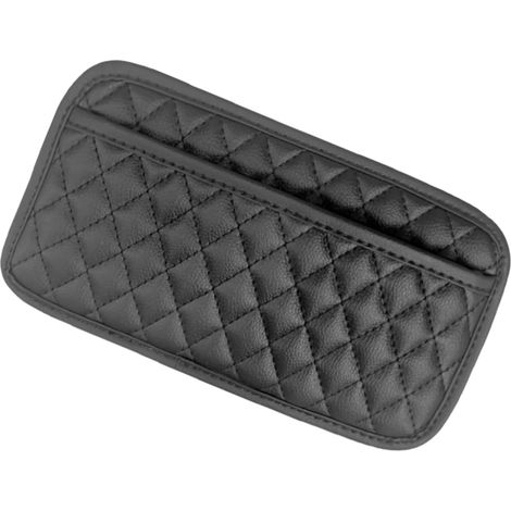 Sac de rangement de voiture en cuir pour clés, cartes, petits objets, sièges arrière, console centrale (1/5)