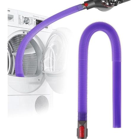 Suceur plat flexible pour aspirateurs Dyson V15 V12 V11 V10 V8 V7 , suceur plat flexible long pour Dyson , idéal pour éliminer les peluches des sèche-linge et des bouches d'aération (1/4)