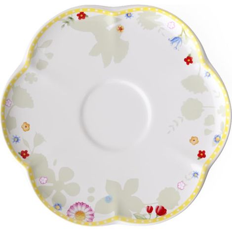 Sous-tasse, Porcelaine, Jaune (1/4)