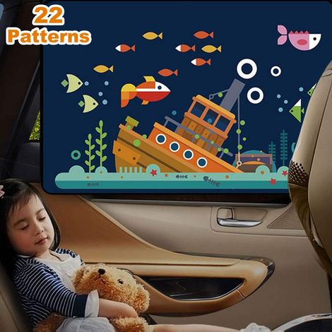 Sun Shade - Car Window Shade with 8 Magnets - Universal Fit for SUV Hatchback Saloon MPV - UV Protection for Kids Pets Adults - Pack of 2 (1/5)