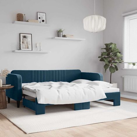 vidaXL Sofá cama nido terciopelo azul 80x200 cm (1/5)