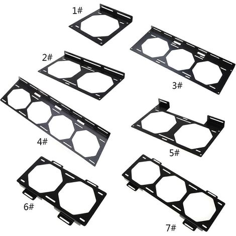 Lüfterhalterung Radiator-Montagehalterung Wasserkühler für 12/14 cm Lüfterhalterung Externer Computer für Gehäuse Kühlkörper Gadget Zubehör Rot (Rot) (1/2)