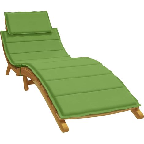 Sonnenliegen-Auflage Melange Grün 186x58x4 cm Stoff (1/5)