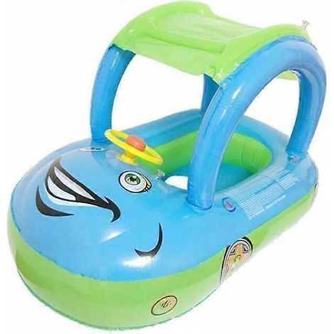 Tapis flottant de piscine avec pare-soleil, pare-soleil volant d'été, bouée, jouet de voiture gonflable, siège flottant, bateau adapté aux tout-petits (1/5)