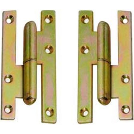12PZ CERNIERE PAUMELLES IN ACCIAIO TROPICALIZZATO - mm.80x40x2,5 DX