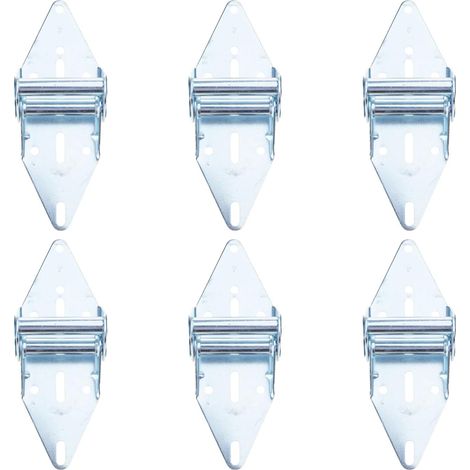 Lot de 6 charnières de porte de garage en acier inoxydable avec 8 vis pour une utilisation à long terme et un fonctionnement fluide (1/5)