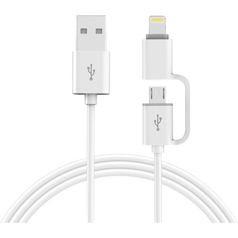 CABLE CARGADOR ONLEX IPHONE+ANDROID 2A 1M (1/2)
