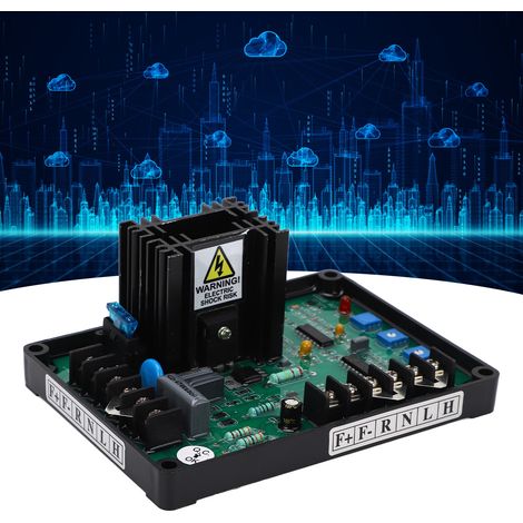 Accessoires pour groupe électrogène : régulateur de tension GAVR-15A (montage en surface), potentiomètre bleu, fusible automobile et carte régulatrice de tension 180 V 240 V. (1/5)